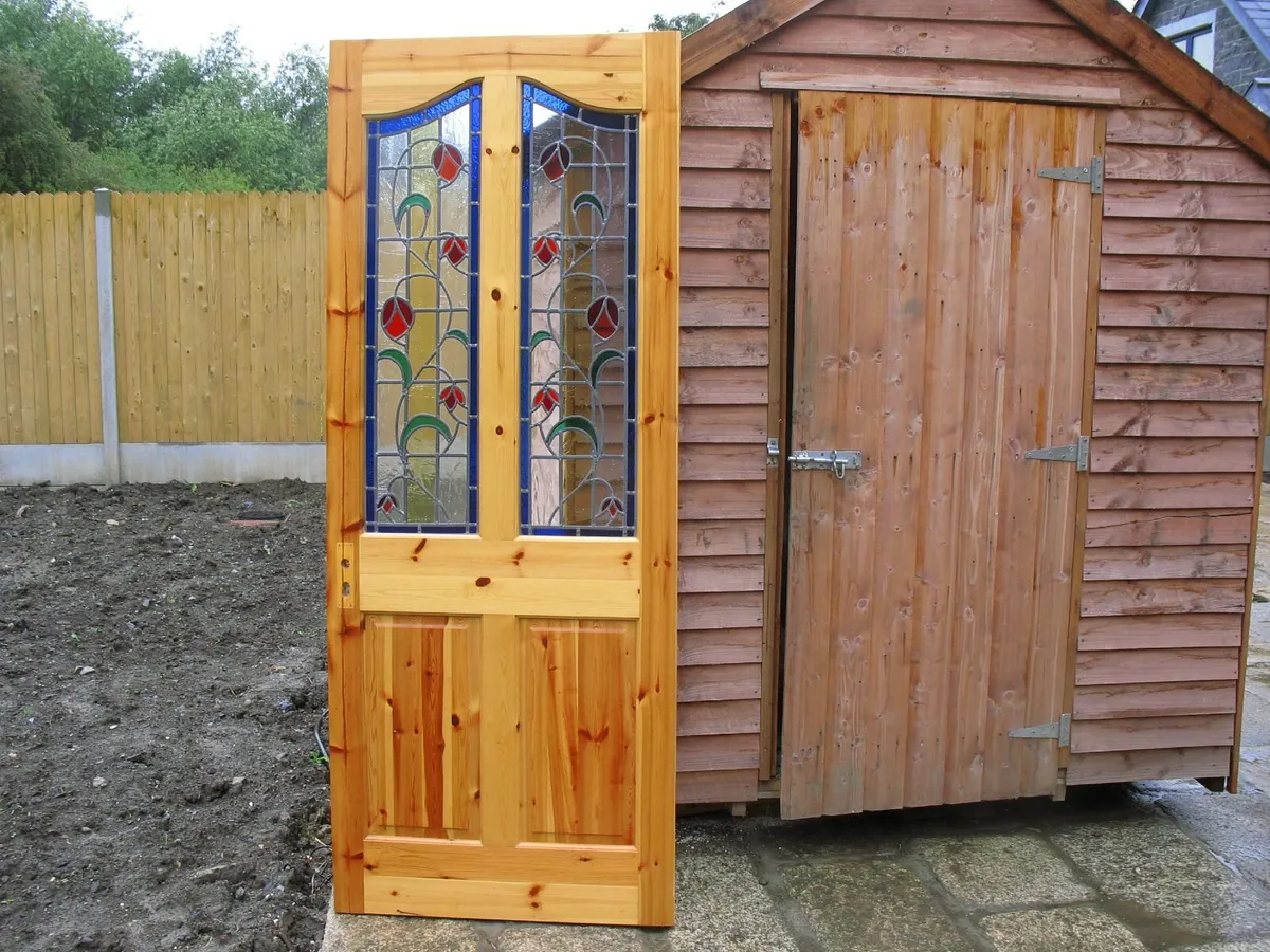Leaded Glass Doors - Image 1