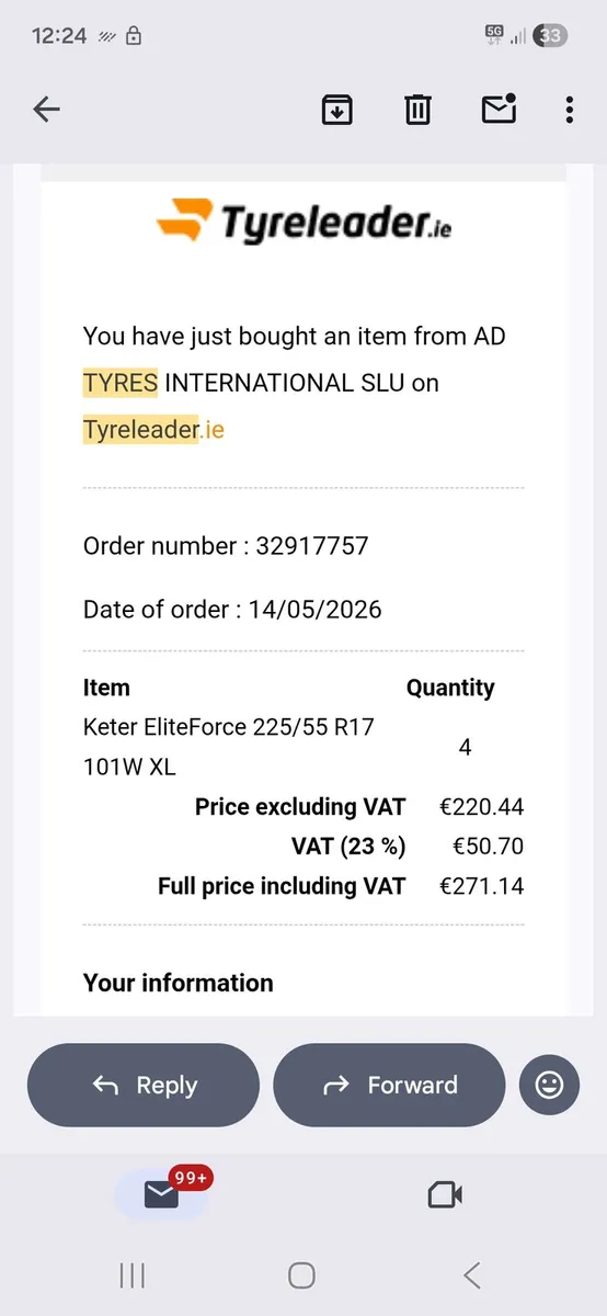 Tyres 225/55 R17 - Image 3