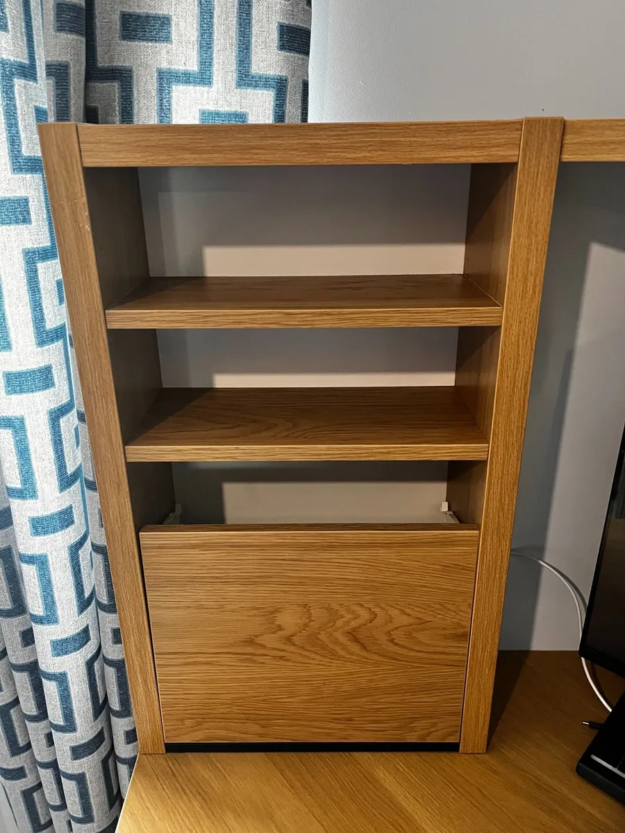 MICKE Corner workstation Oak Veneer - Image 4