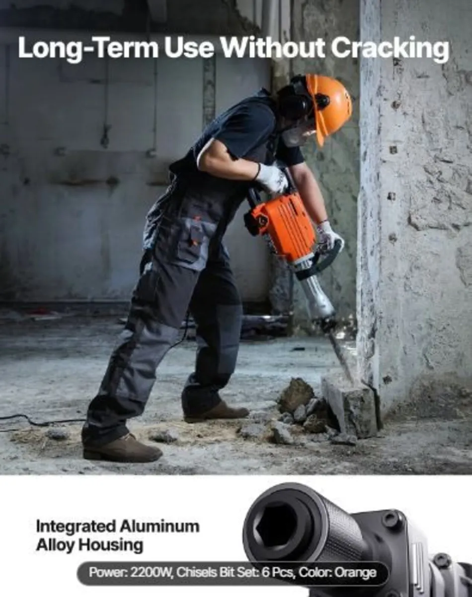 Demolition Jack Hammer Concrete Breaker 2200W - Image 4