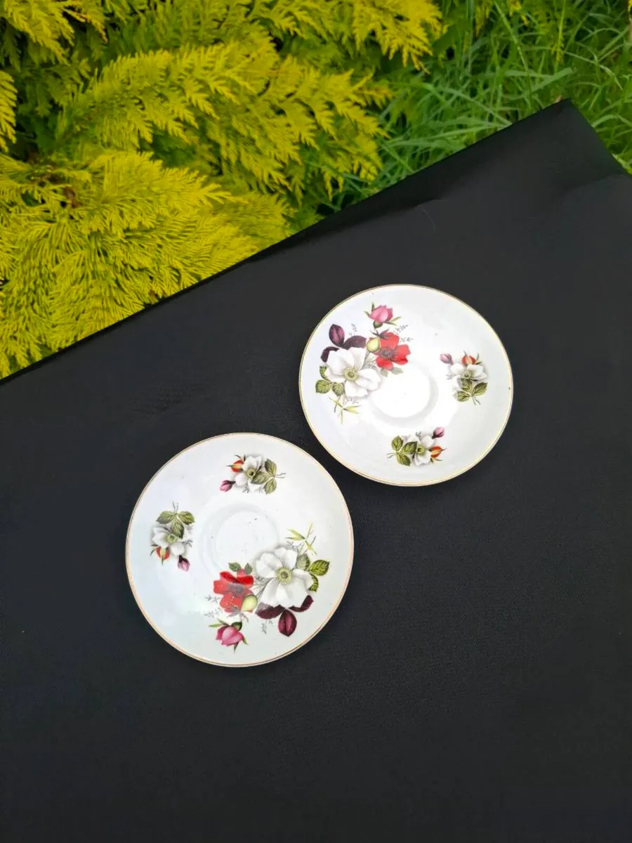 2 china royal tara saucers - Image 1