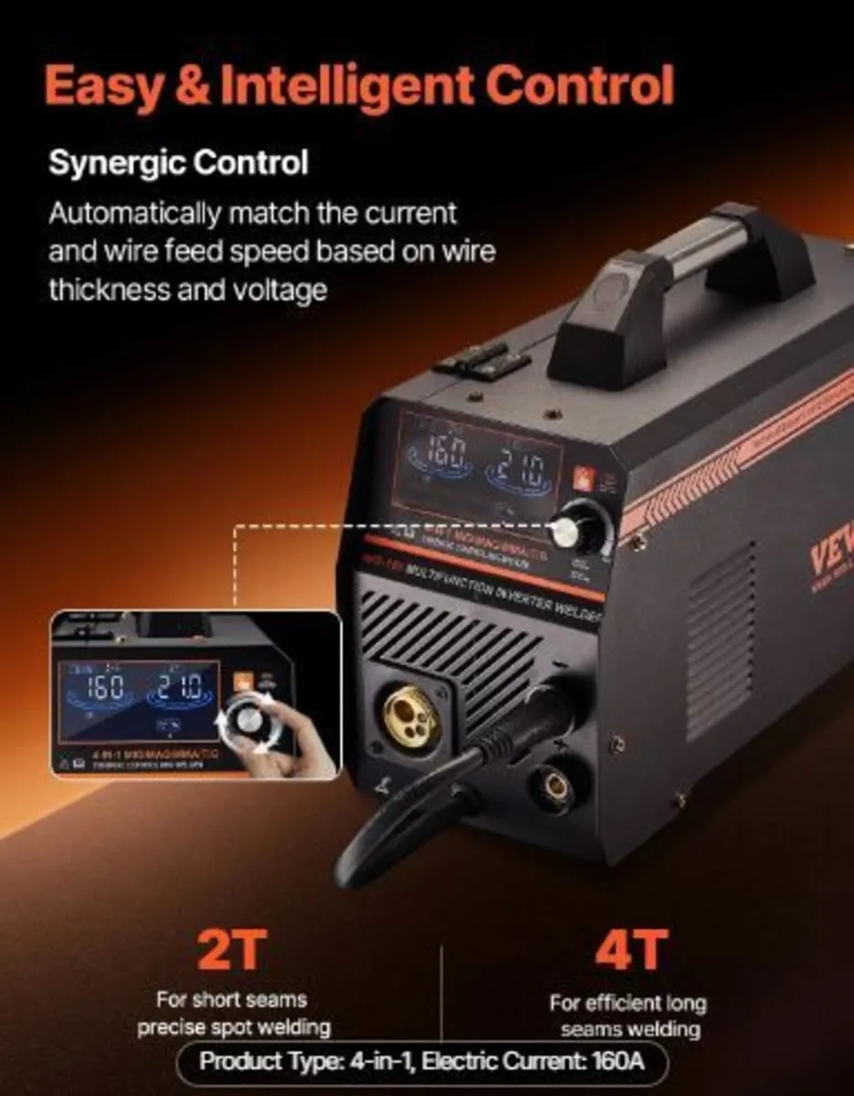 MIG Welder, 160A Synergic Mig Welding Machine - Image 3