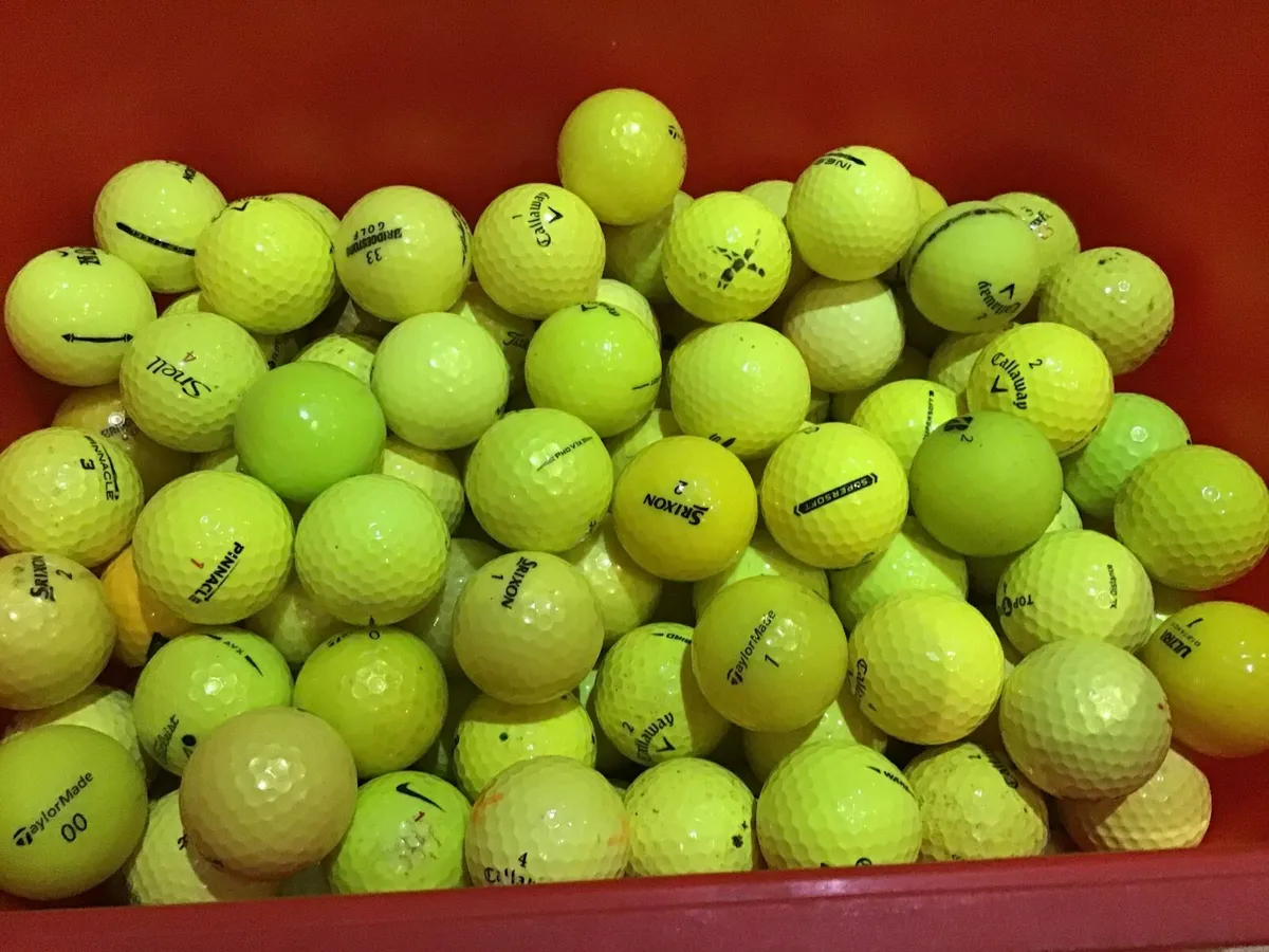 Yellow golf balls