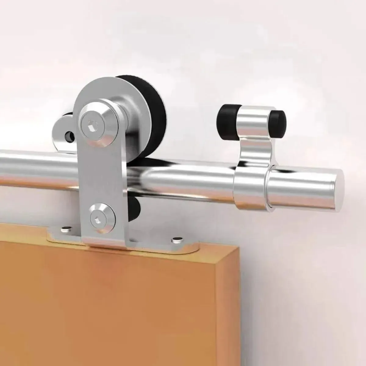 183cm 6FT Sliding Door Hardware Track Kit HD - Image 4