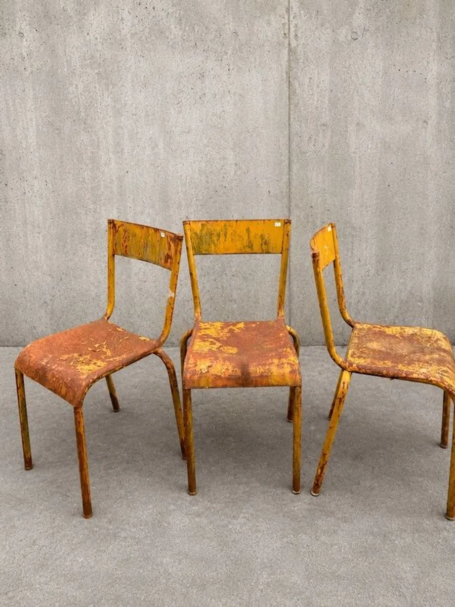 French industrial cafe chairs from Paris - Image 3