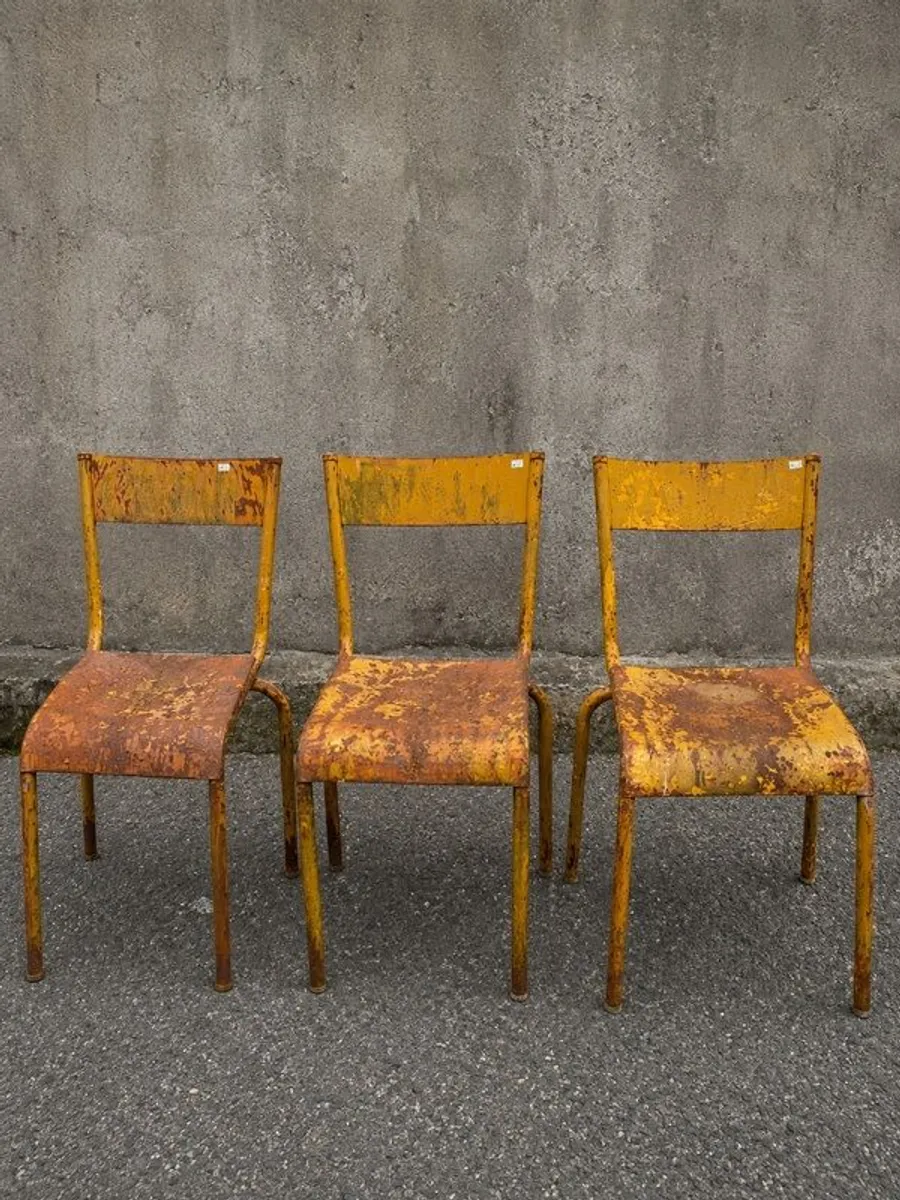 French industrial cafe chairs from Paris - Image 4