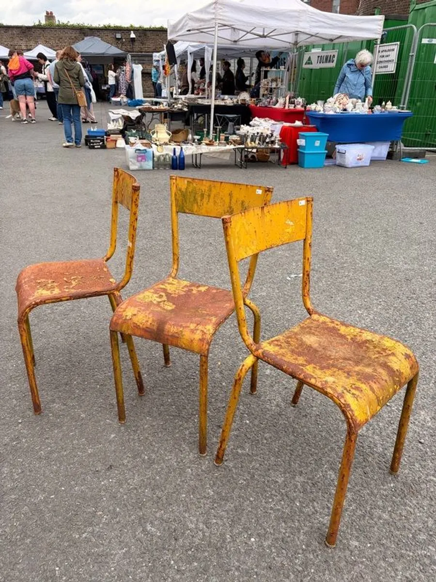 French industrial cafe chairs from Paris - Image 2