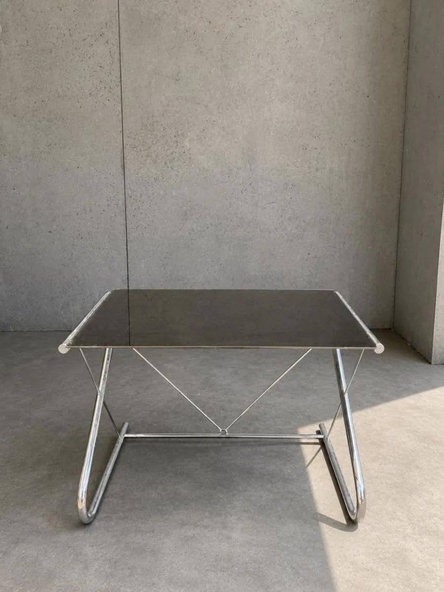 mid century chrome desk vintage Danish - Image 1