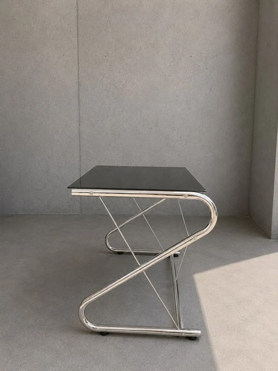 mid century chrome desk vintage Danish - Image 2