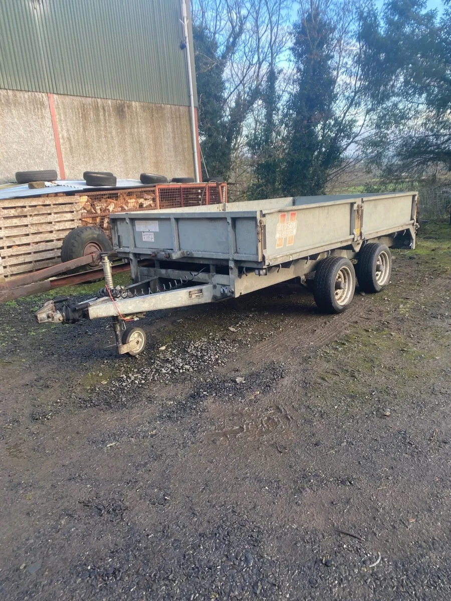3 x trailers Plant / Dropside Ifor Williams,Hudson - Image 4