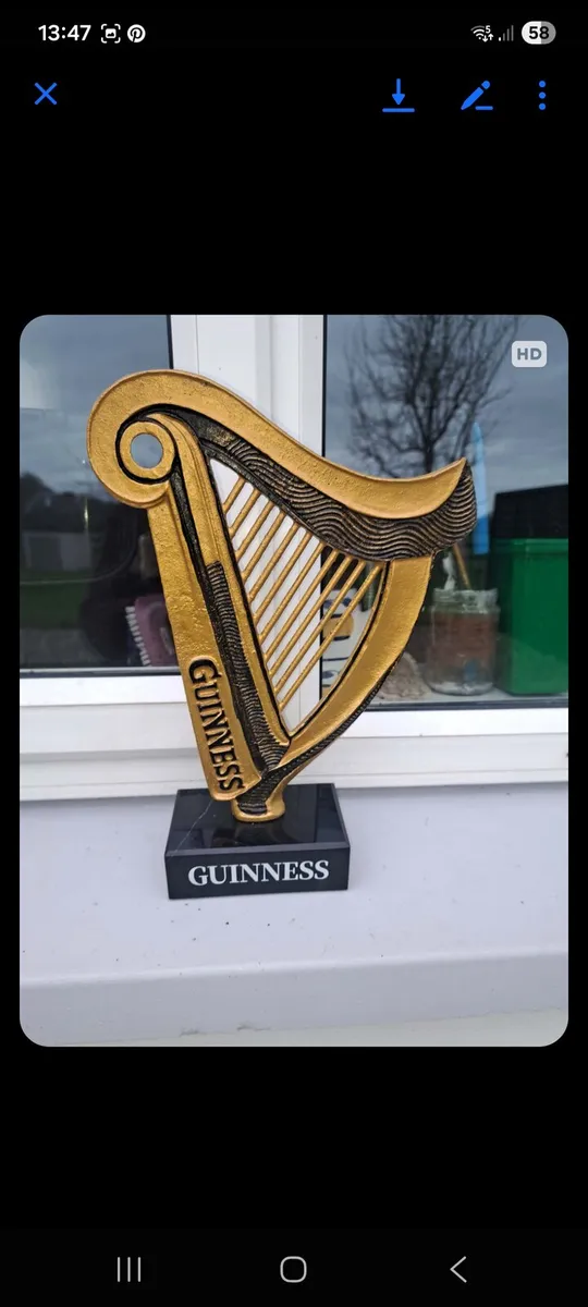 Large Guinness  harp ornament - Image 1