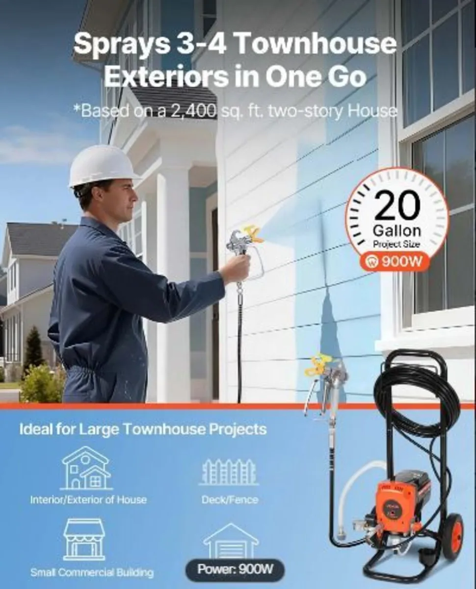 Stand Airless Paint Sprayer, 900W - Image 2