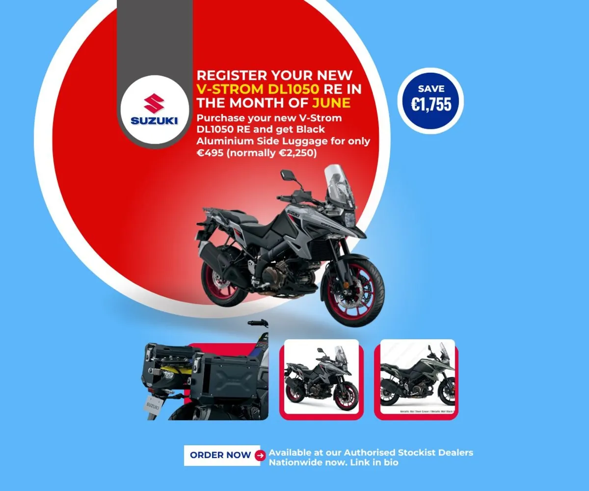 Suzuki VSTROM 1050RE Special OFFER save €1755 ! - Image 1