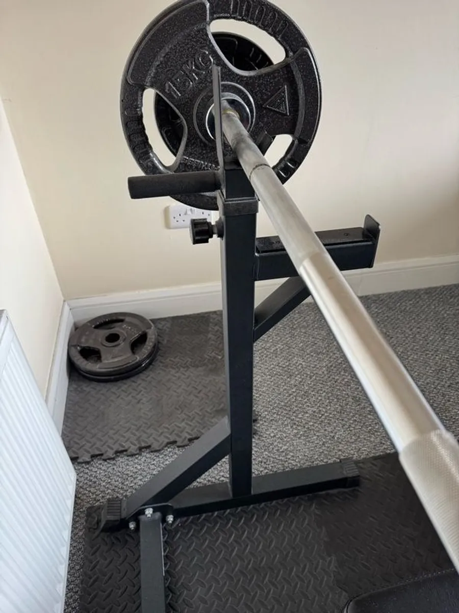 Bench press, squat rack, weights - Image 4