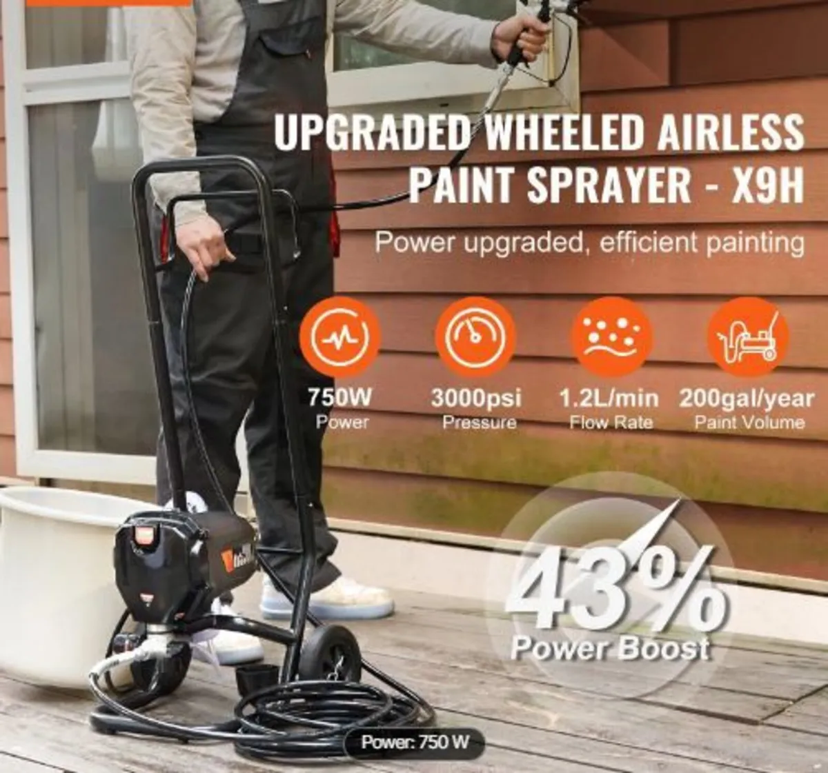 Stand Airless Paint Sprayer, 750W - Image 1