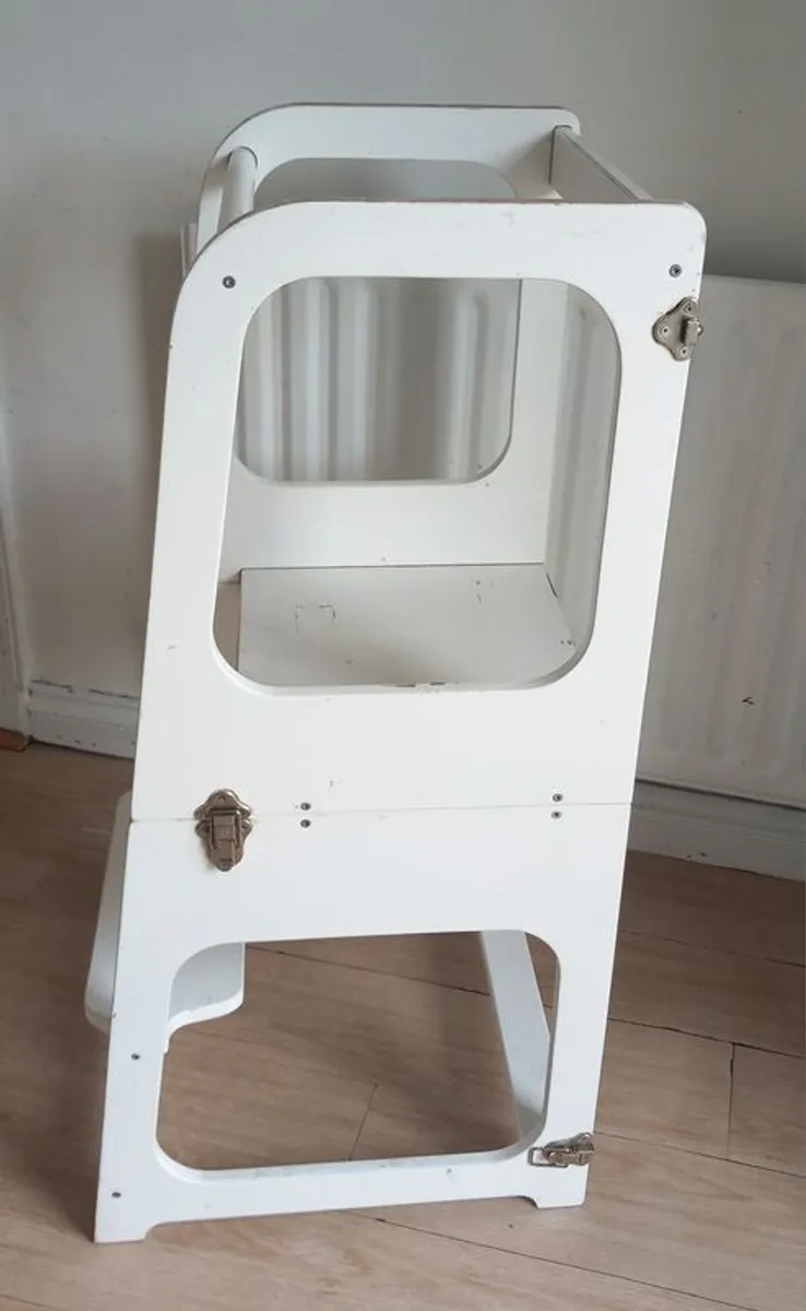Wooden learning tower and table - Image 1