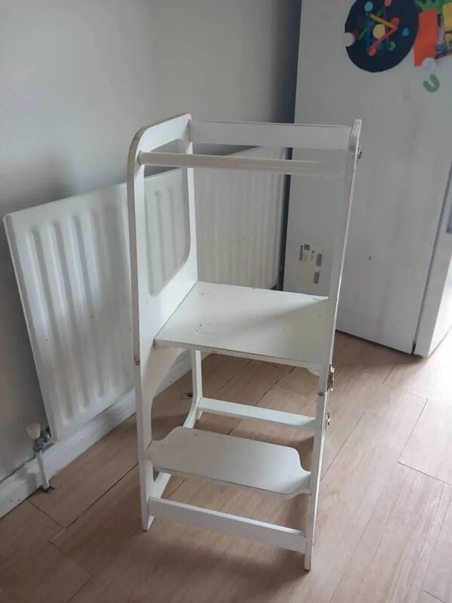 Wooden learning tower and table - Image 3