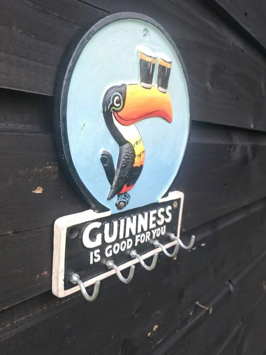 Guinness  cast iron  key ring  holder - Image 3