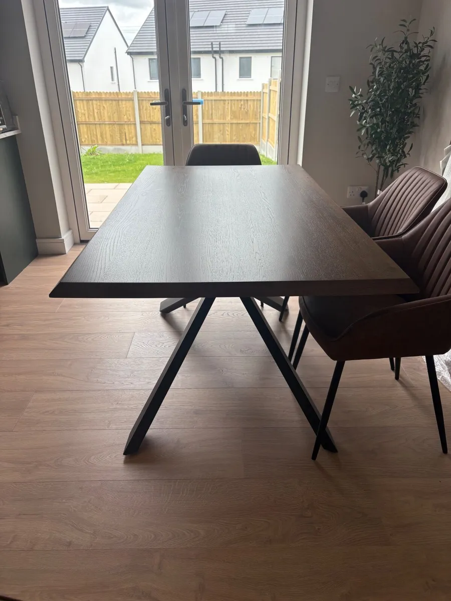 Smoked Oak Dining Table - Image 4