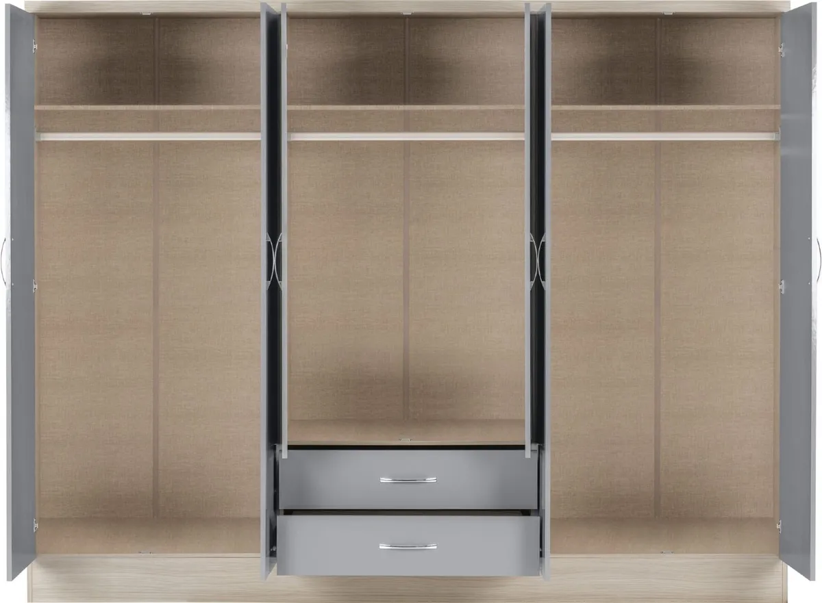 6 DOOR WARDROBES ( FULLY ASSEMBLED ) - Image 2