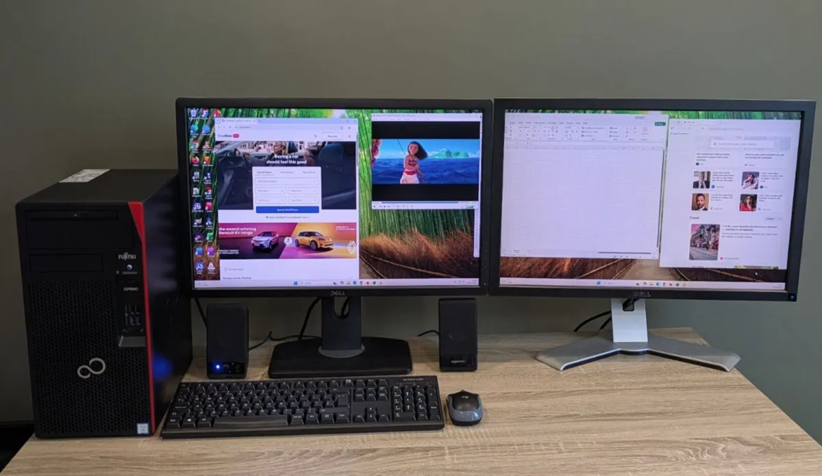 Intel i7 3.6GHz PC 16GB 1TB 24" LCD Win11  MS Word - Image 1