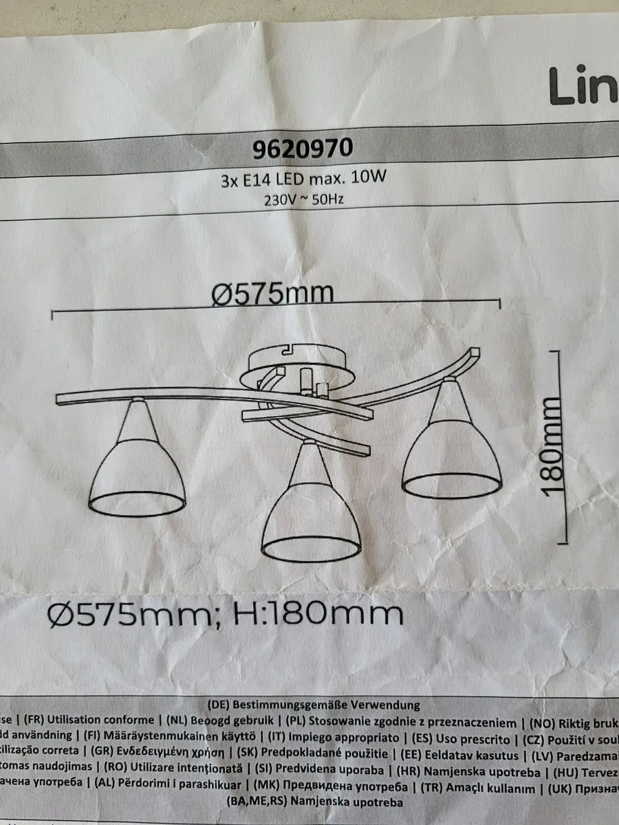 2 x Ceiling Light Fittings - Image 3