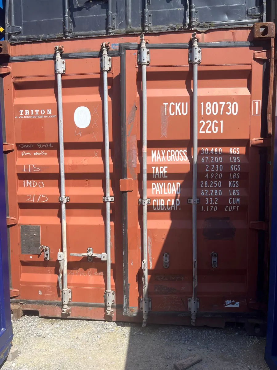 Storage container - 20x8ft - Red - 180730-1 - Image 1