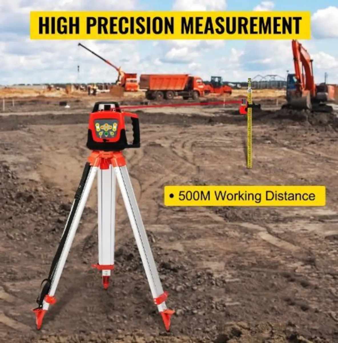 Red Rotary Laser Level Self Leveling Measuring - Image 3