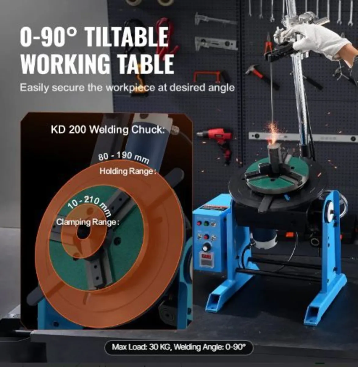 Rotary Welding Positioner 30KG, 0-90° Welding - Image 4