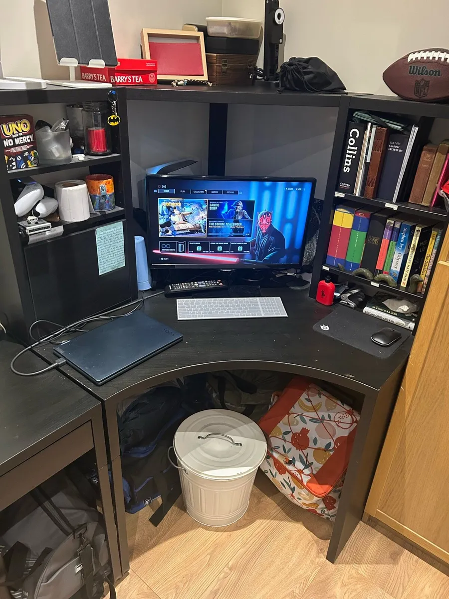 IKEA Corner Workstation Desk + Side Desk - Image 1
