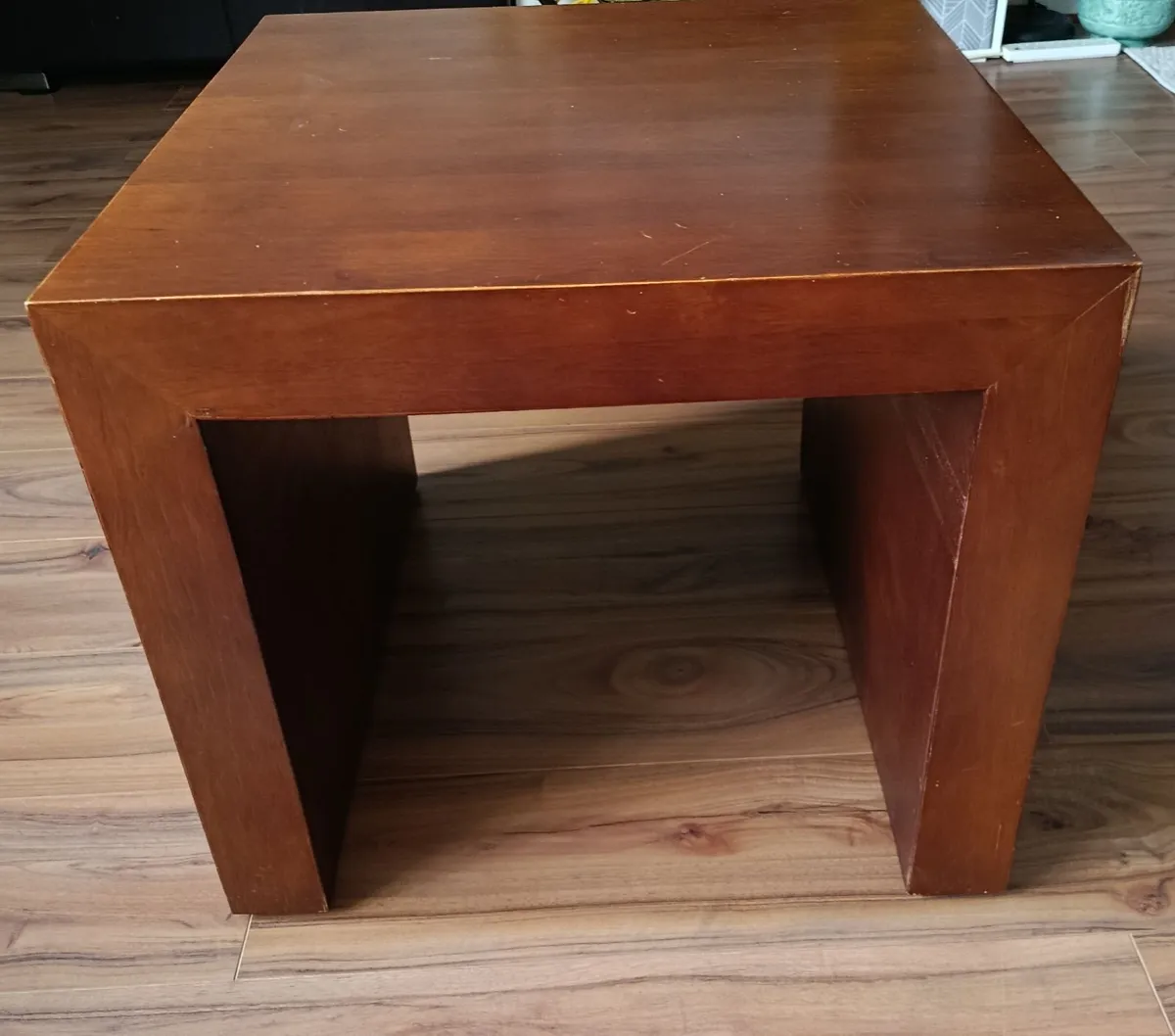 Square Wooden Side / Coffee Table – Swords (Collec - Image 1