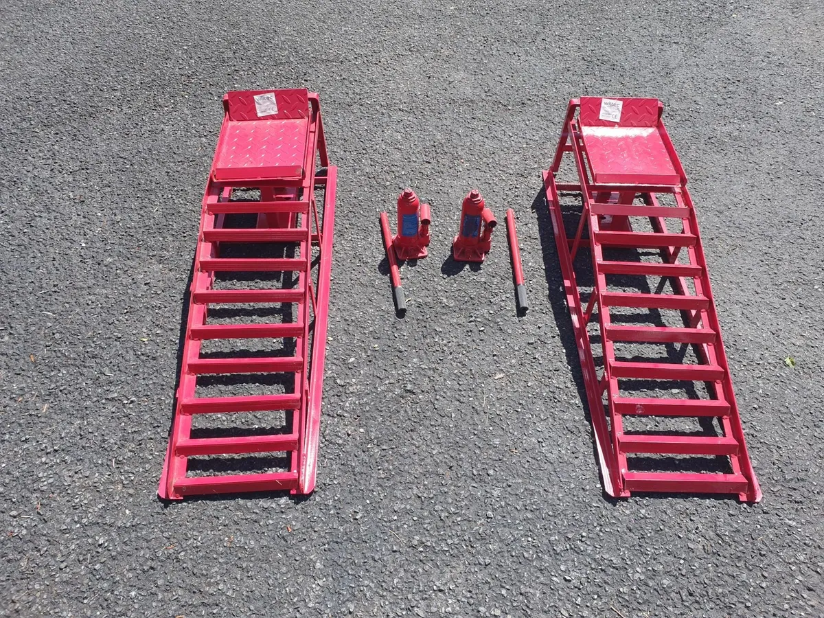 Car Service ramps(height adjustable with jacks) - Image 2