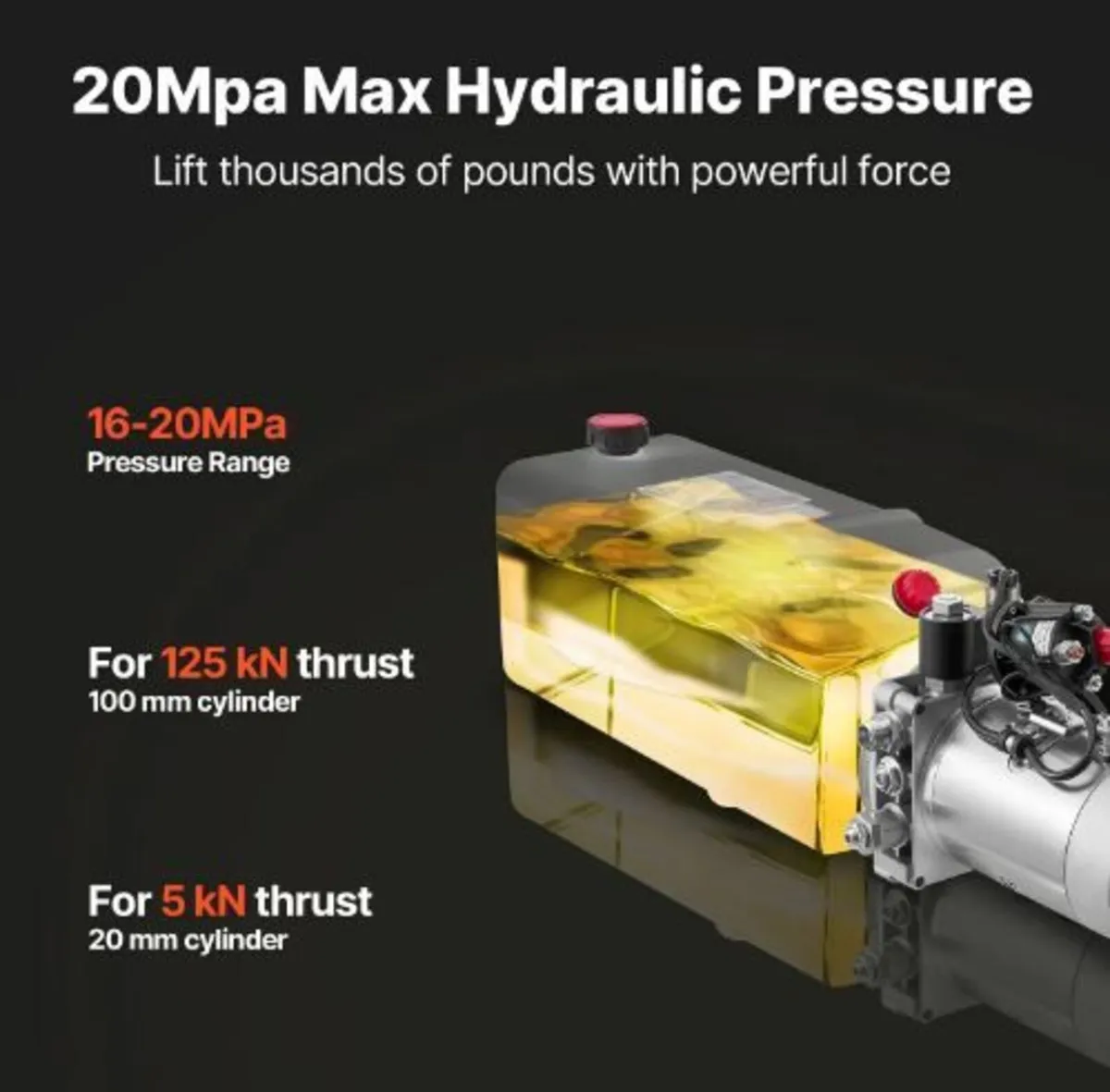 8 L Hydraulic Power Unit, Single Acting Dump - Image 2