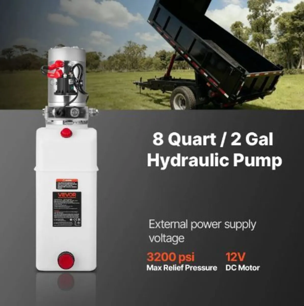 8 L Hydraulic Power Unit, Single Acting Dump - Image 3
