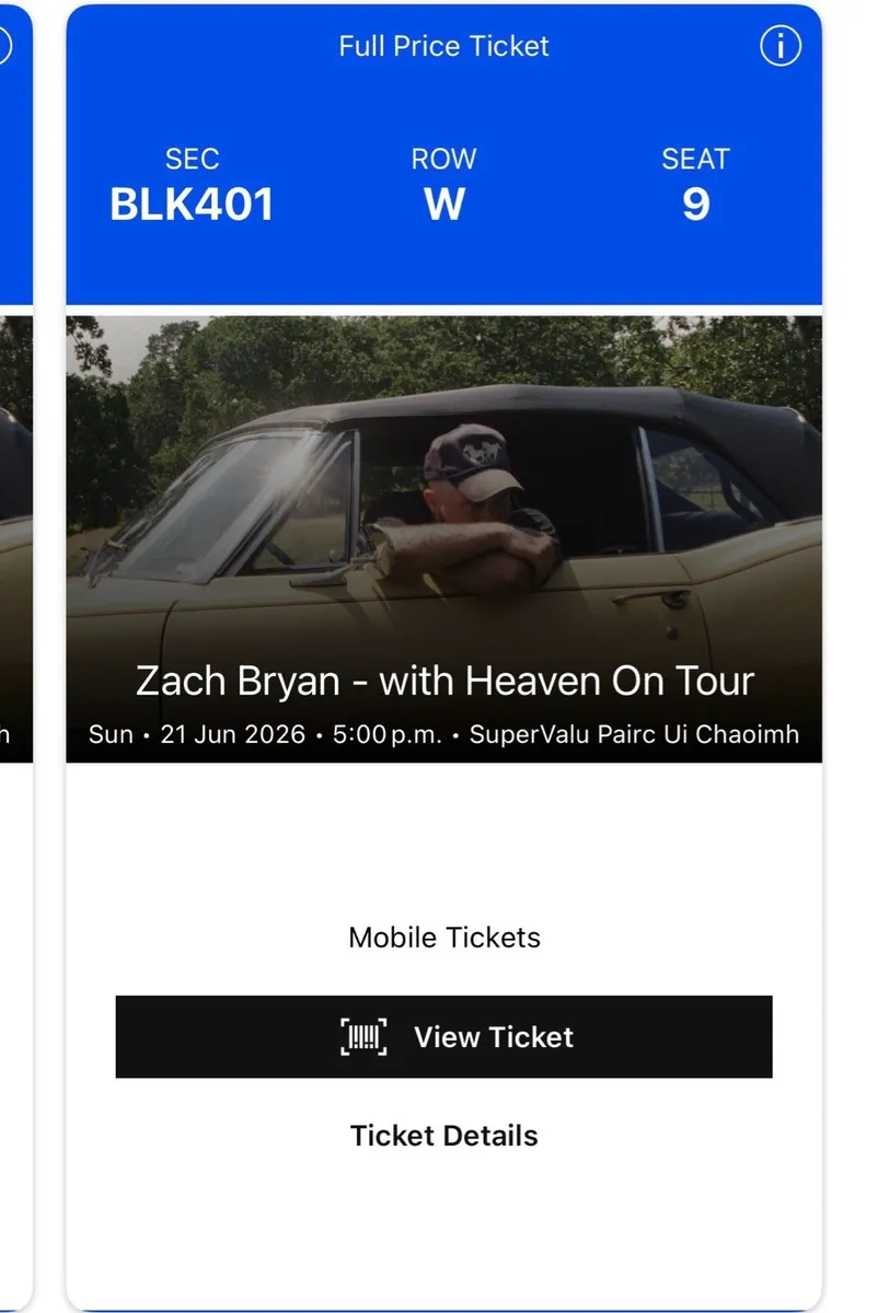 Zack Bryan Tickets Sunday - Image 2