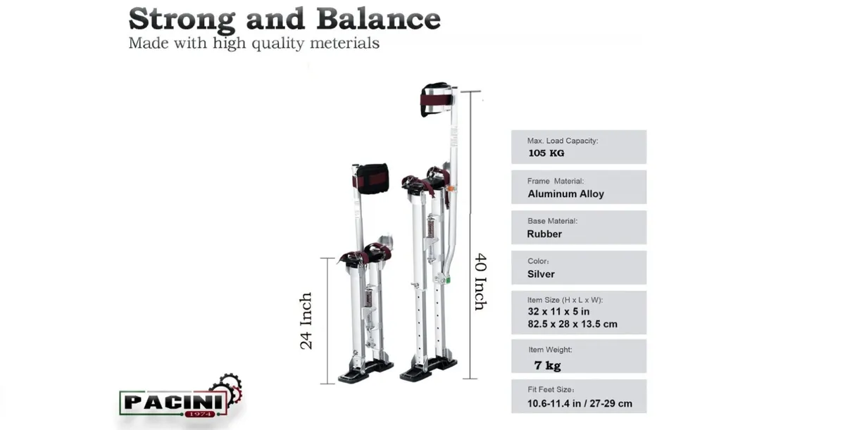 Plastering Drywall Stilts 24"- 40" - Image 3