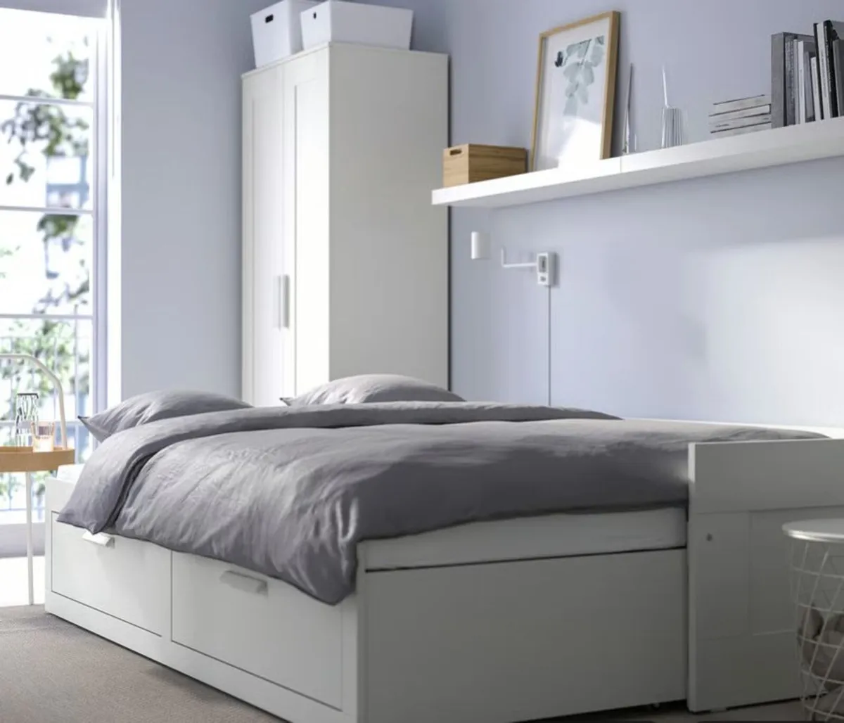 Ikea Day Bed - Double - Brimnes - 2 drawers - Image 1