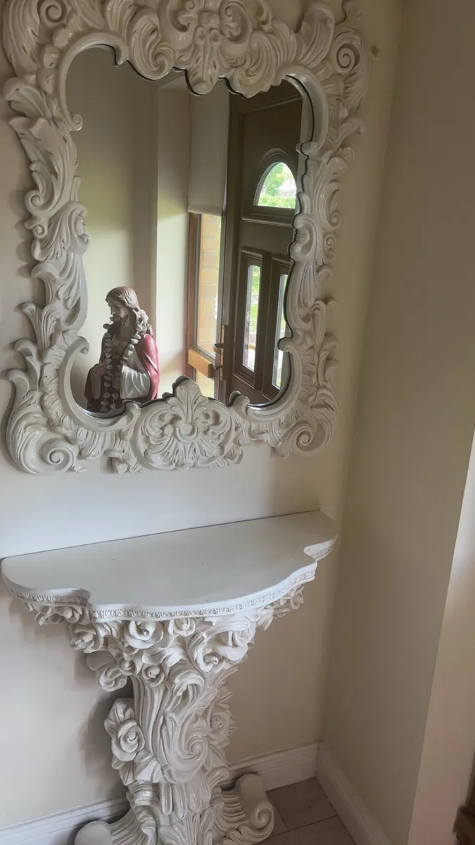Hall table and mirror