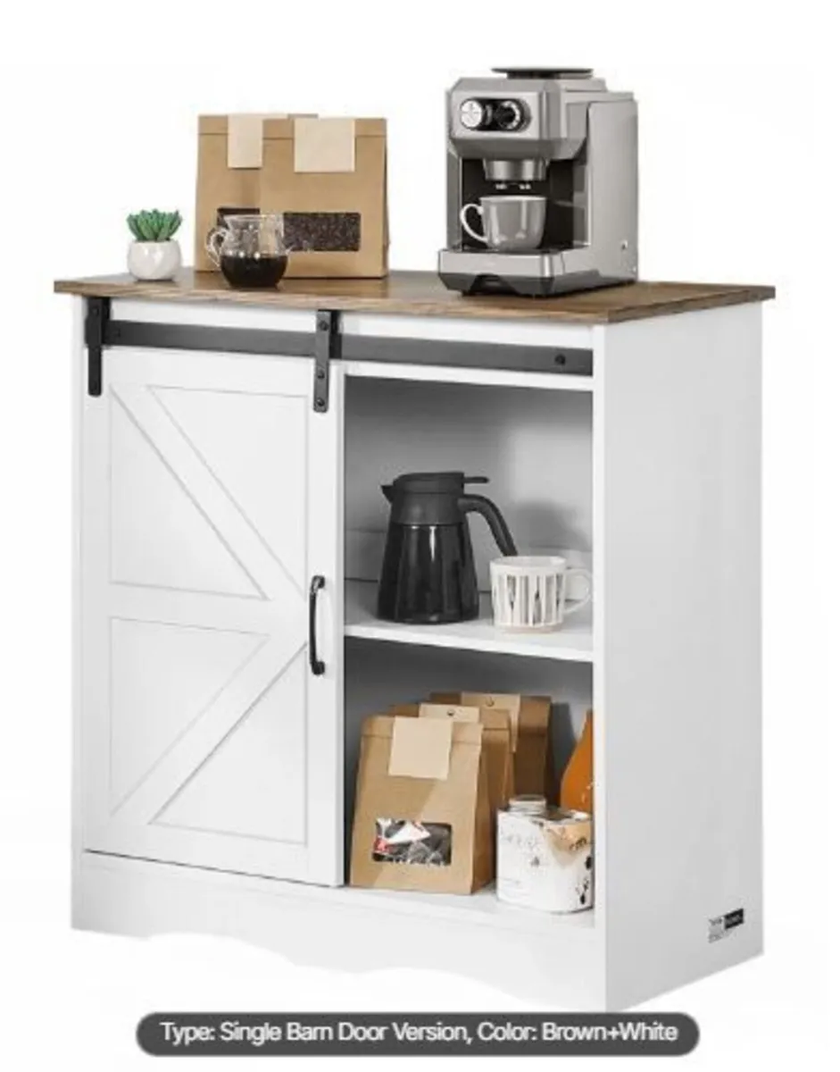 Coffee Bar Cabinet, 31.5 x 13.8 x 31.5 in - Image 1