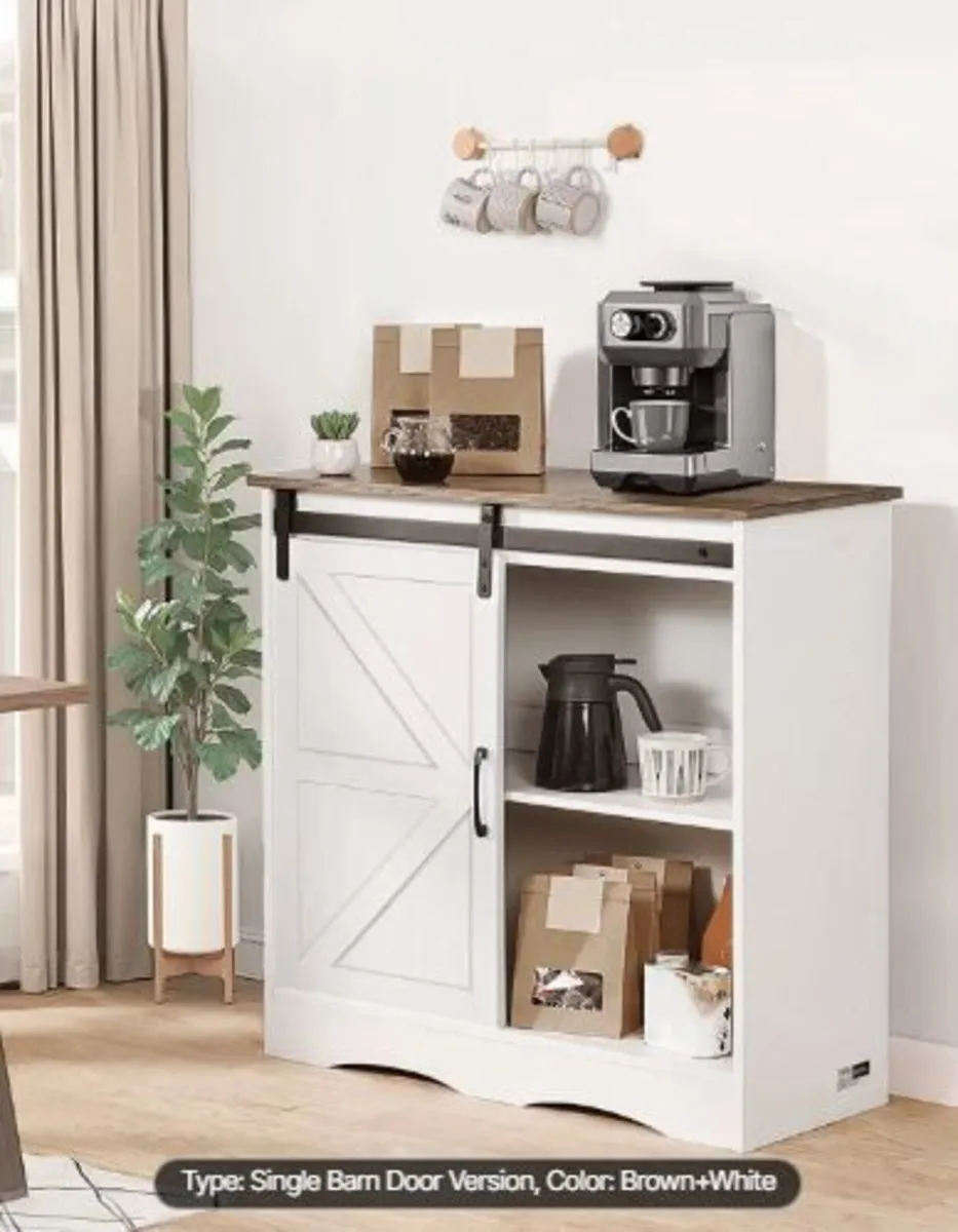 Coffee Bar Cabinet, 31.5 x 13.8 x 31.5 in - Image 3
