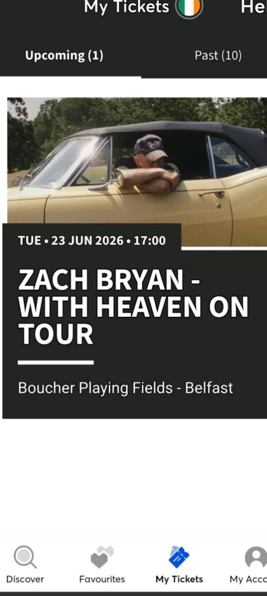 Zach Bryan concert tickets Belfast - Image 1