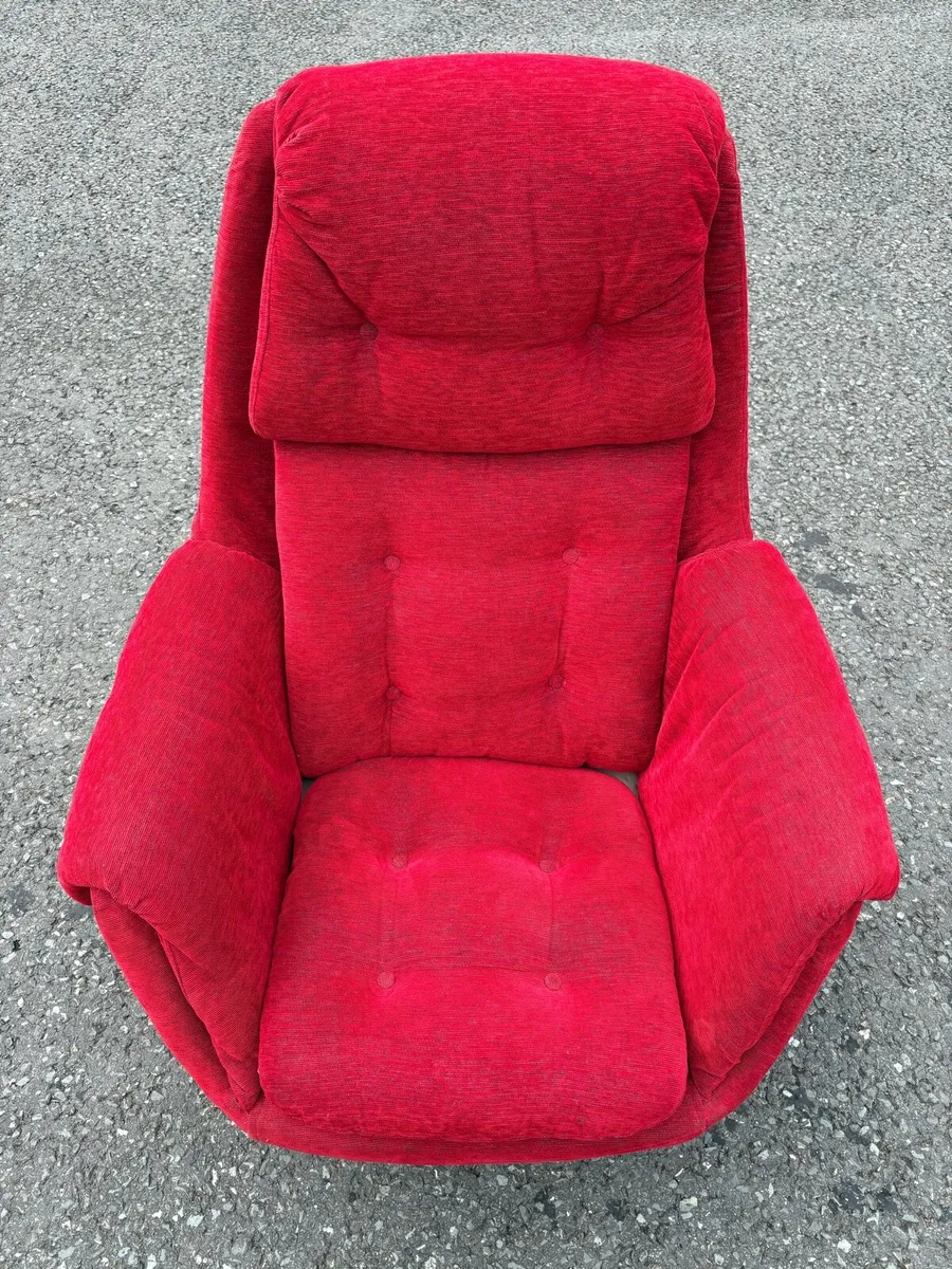 Mid-century retro vintage swivel armchair c1970 - Image 4
