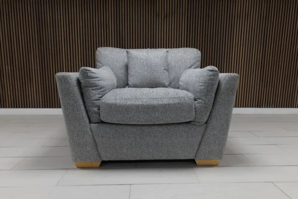 Emme Grey & Beige Fullback Fabric Sofa Sets - Image 2