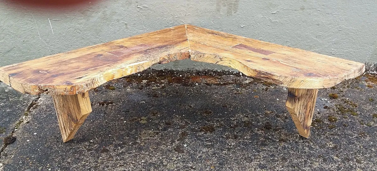 Rustic Driftwood Floating Corner Shelf / Display - Image 3