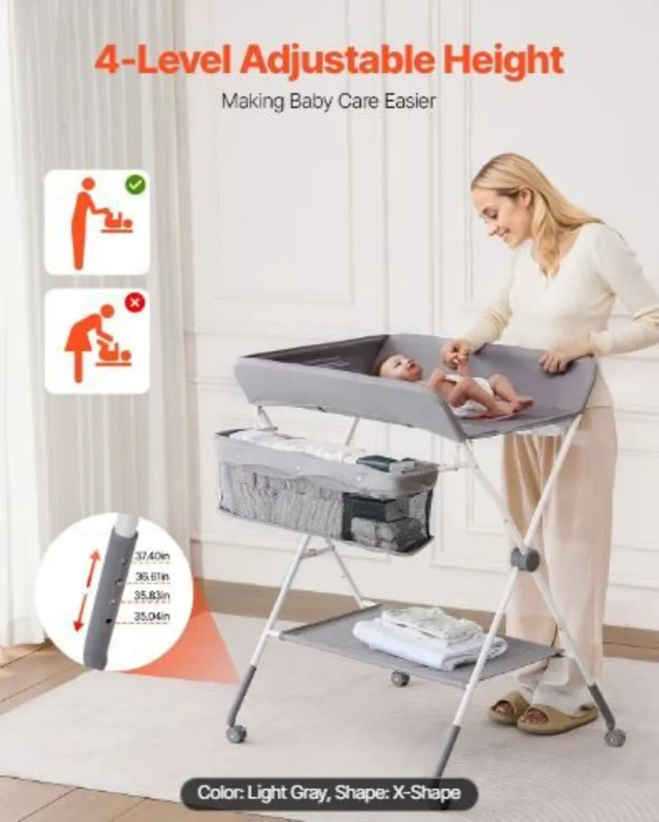 Baby Changing Table, Foldable Diaper Change - Image 1