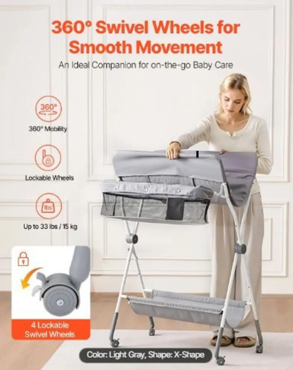 Baby Changing Table, Foldable Diaper Change - Image 2