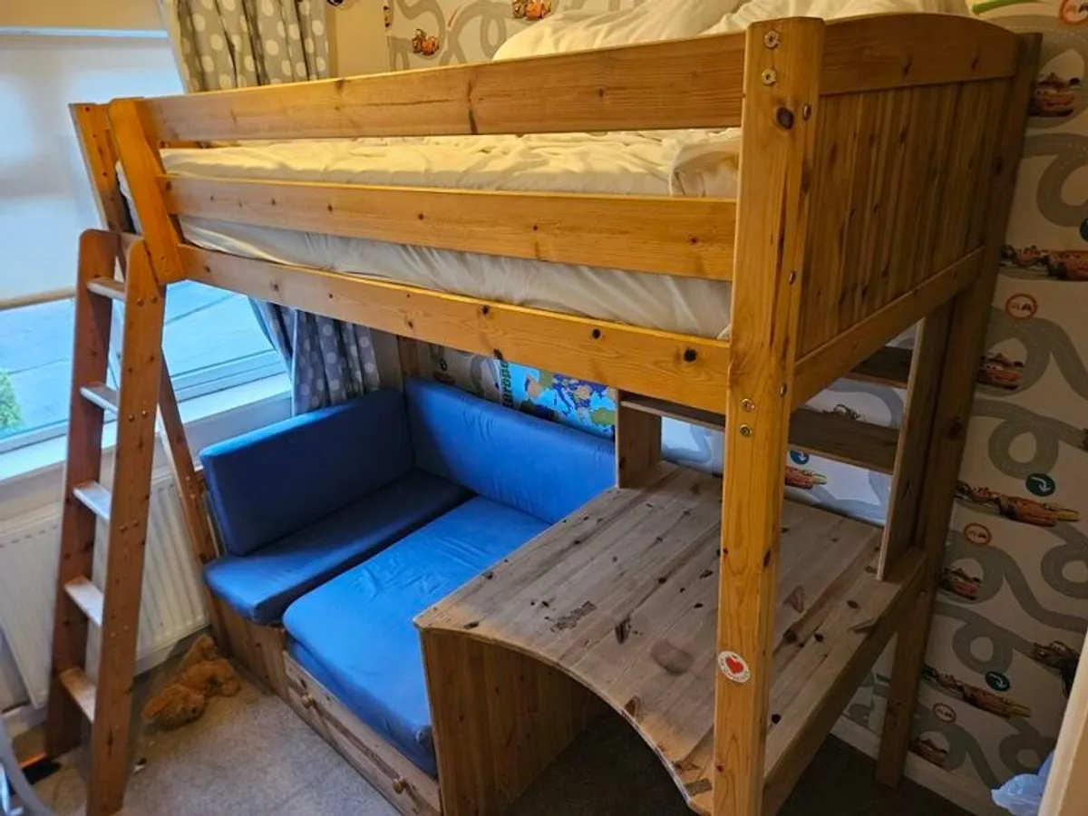 High sleeper with Sofabed and desk - Image 2