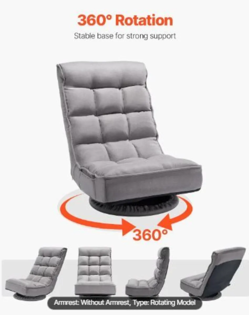 Swivel Floor Gaming Chair, 360-Degree - Image 4