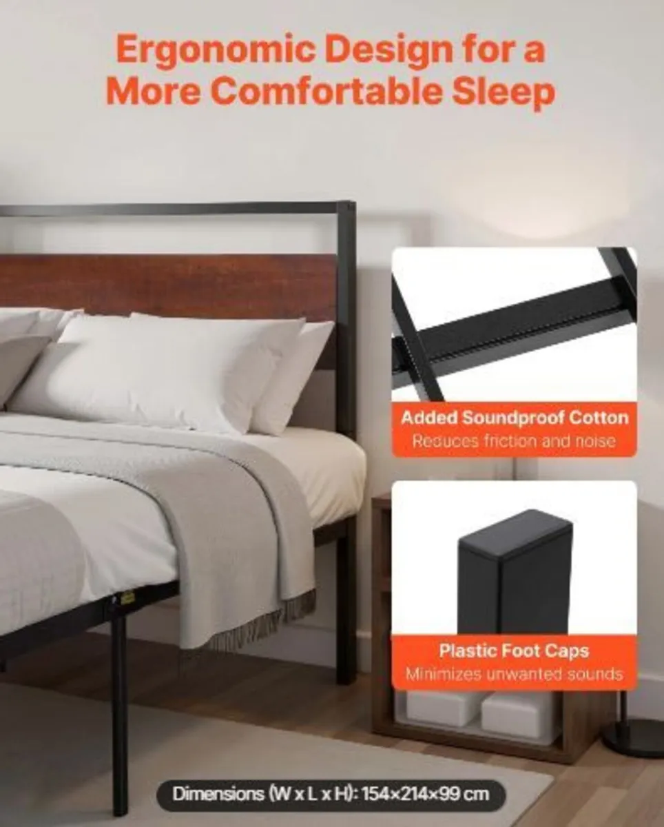 Queen Size Bed Frame, 35 cm - Image 2