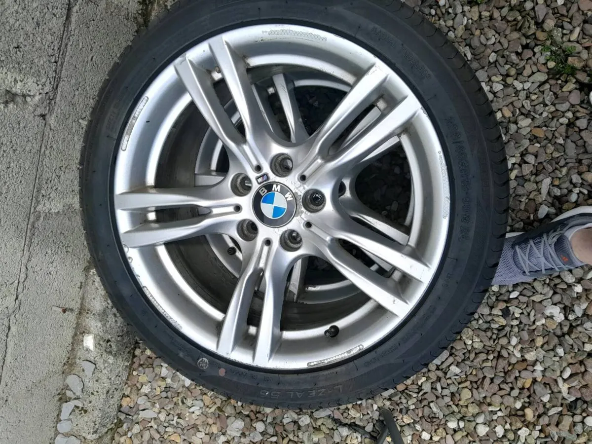 Bmw msport genuine bmw 18"" wheels 2 new tyres - Image 1